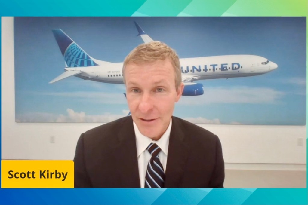 United CEO Scott Kirby speaking