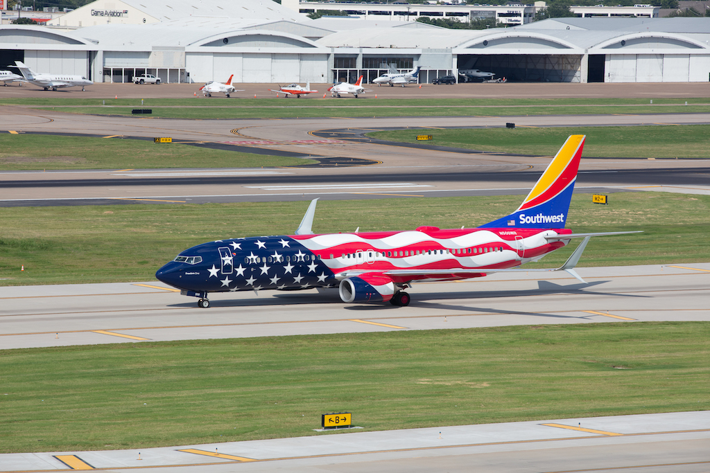 A Southwest Airlines Boeing 737 plane.