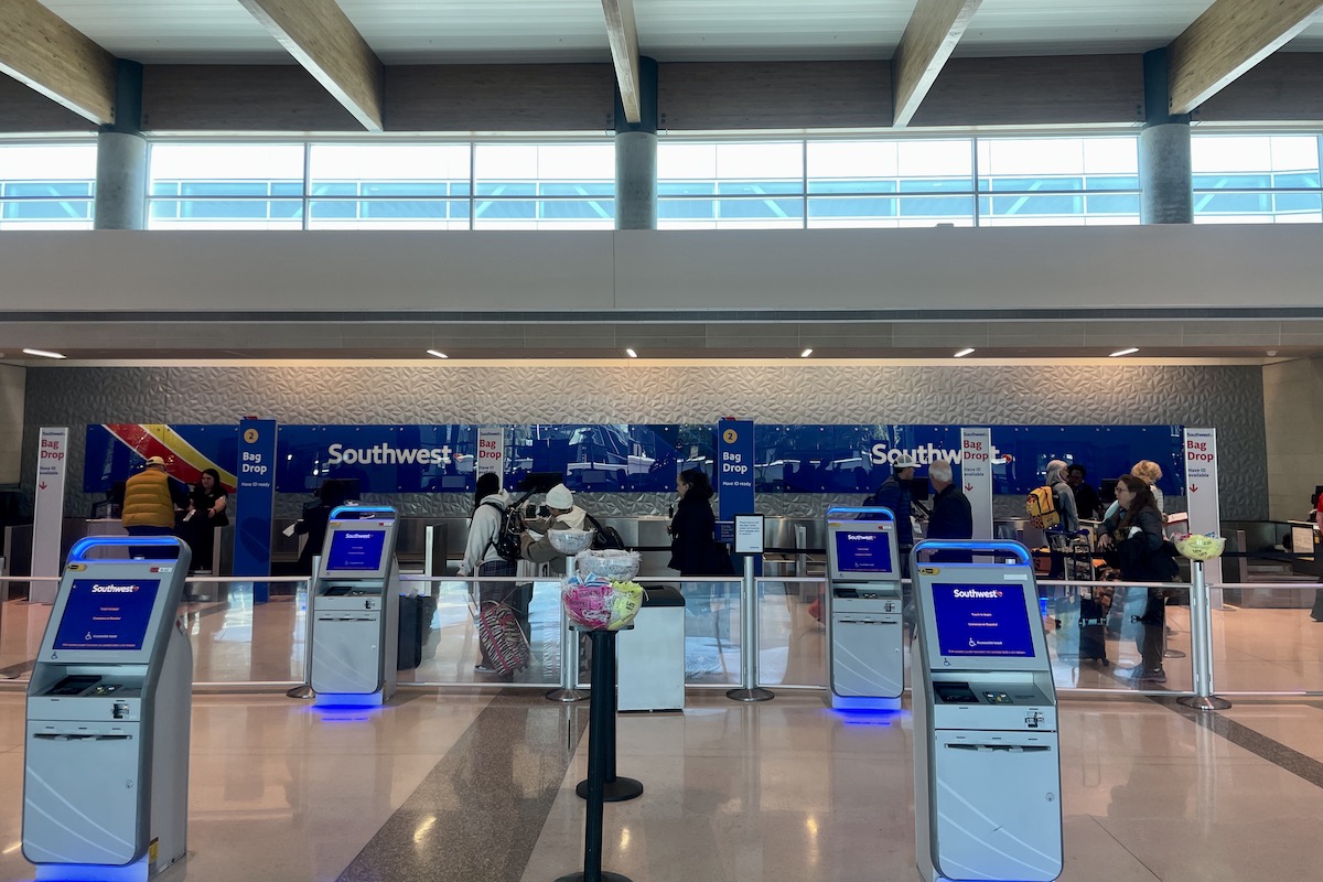 Southwest ticket counter in Dallas
