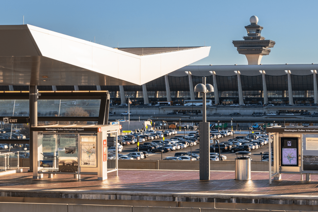 The new Metro station at Washington Dulles airport