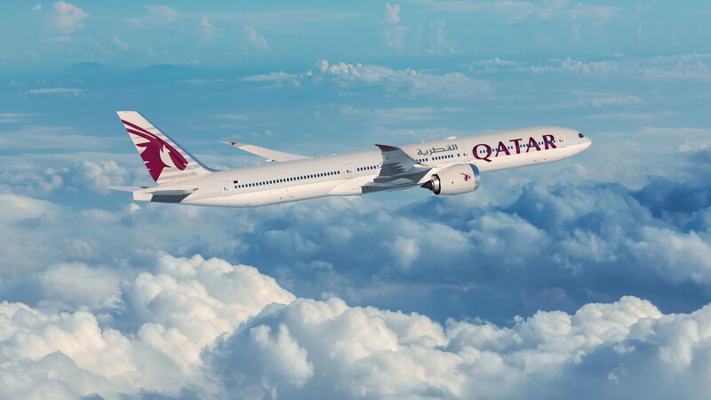 A Boeing 777X in flight